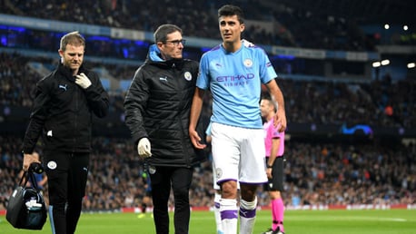 SETBACK: Rodri had to come off injured in the first half 