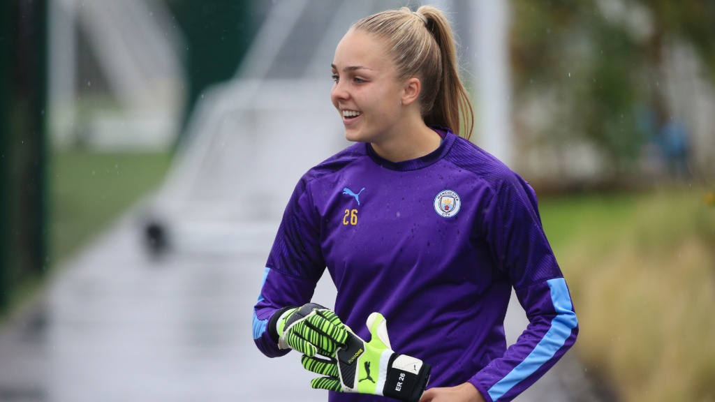 SHE'S A 'KEEPER: Ellie Roebuck says City are more than ready to face Champions Arsenal