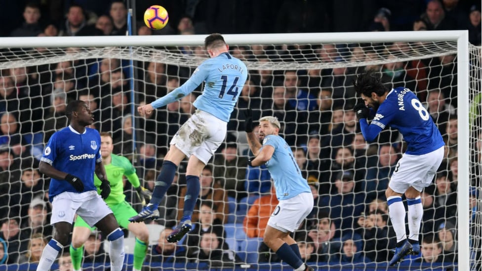RIGHT ON TIME : The Frenchman rose to the occasion again for the Blues in our crucial trip to Everton earlier this month, heading us into the lead on the stroke of half-time