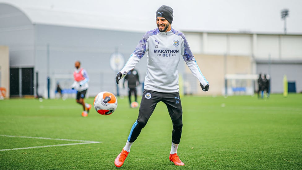 MAGICAL MAHREZ: Riyad gets ready to bring the ball under his spell