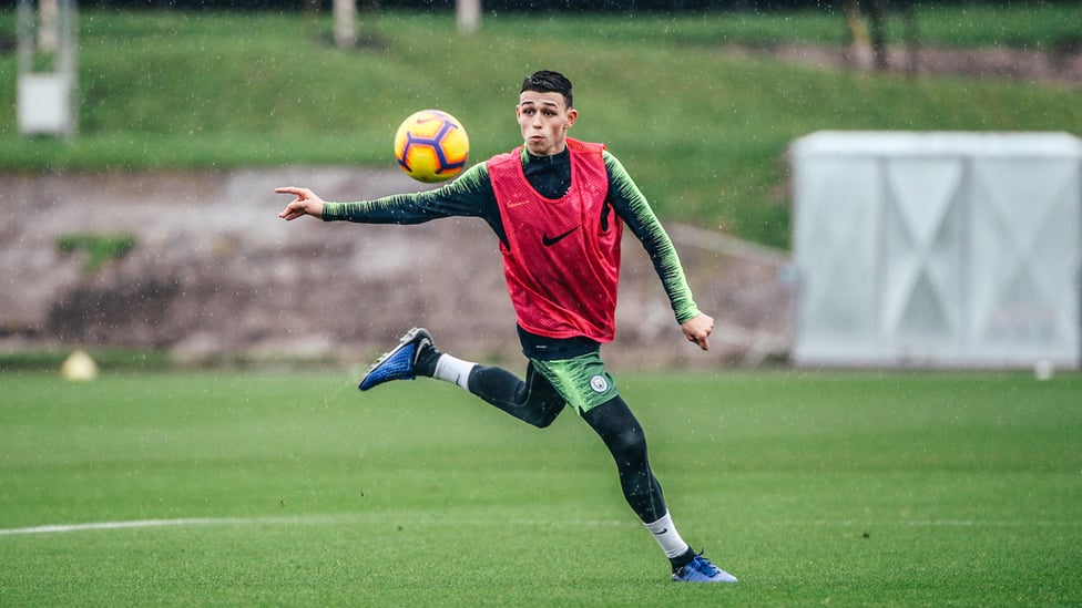 VOLLEY BALL : Phil Foden lines up his shot