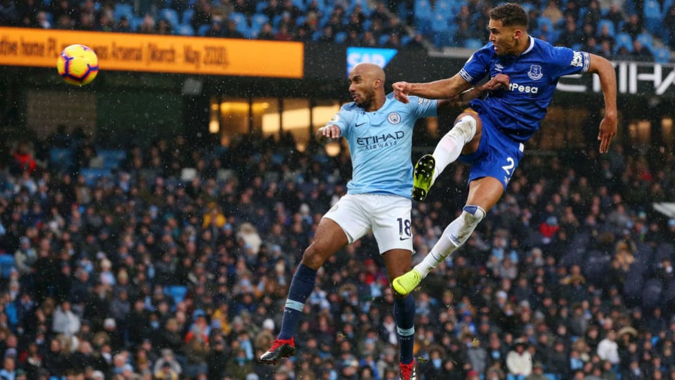 TOFFEES THREAT : Clavert-Lewin claws a goal back for the visitors.