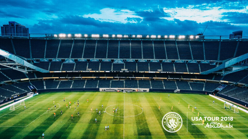 US TOUR 2018: City conducted an open training session at Soldier Field ahead of the game against Dortmund