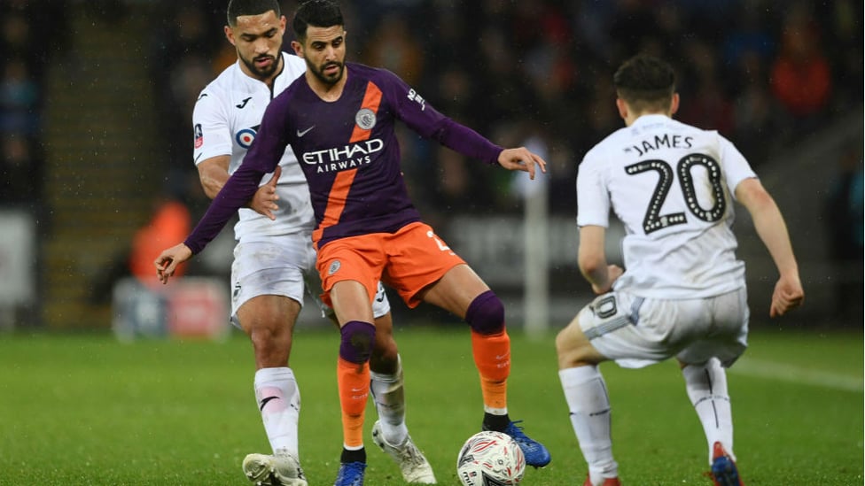 CENTRE POINT : Riyad Mahrez looks to get City on the front-foot