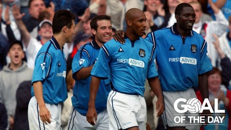 C'EST MAGNIFIQUE: Nicolas Anelka was the star man when City hosted Everton in August 2002