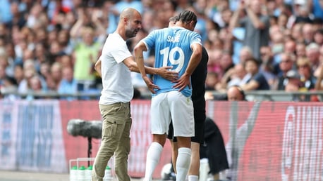 CONCERN: Leroy Sane makes for the tunnel.