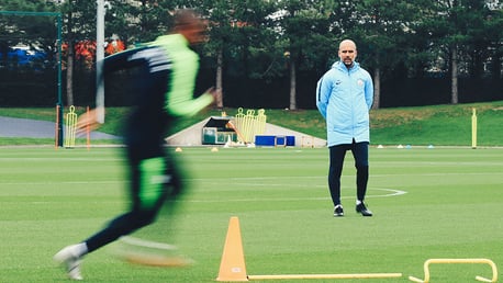 Training: City squad gear up for the Clarets