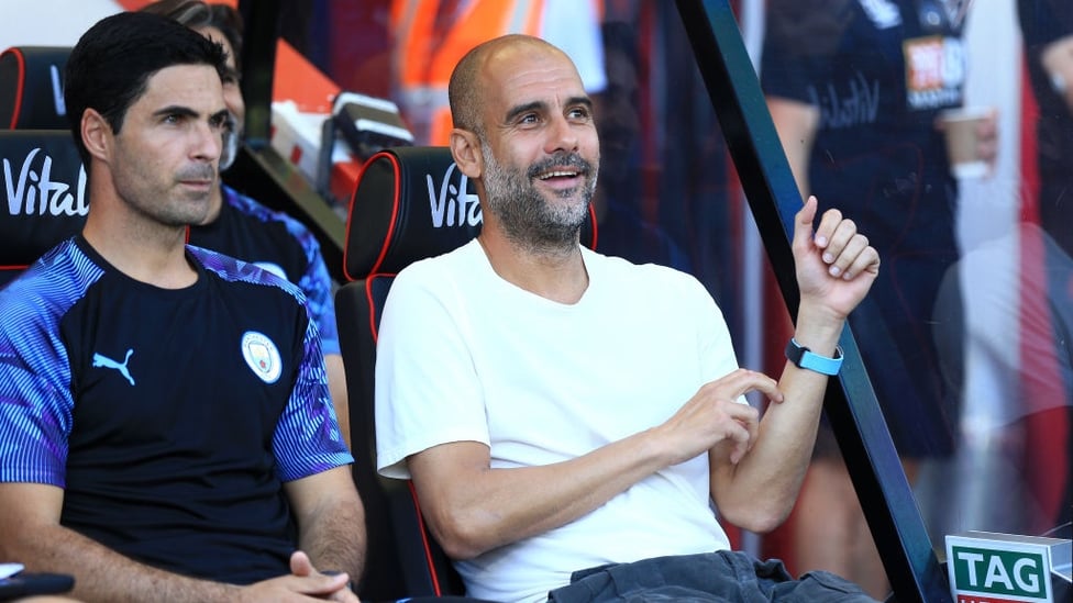 A WELCOME OPPONENT : Pep has now won all seven times that he's faced Bournemouth, making them his joint-favourite English opponent.