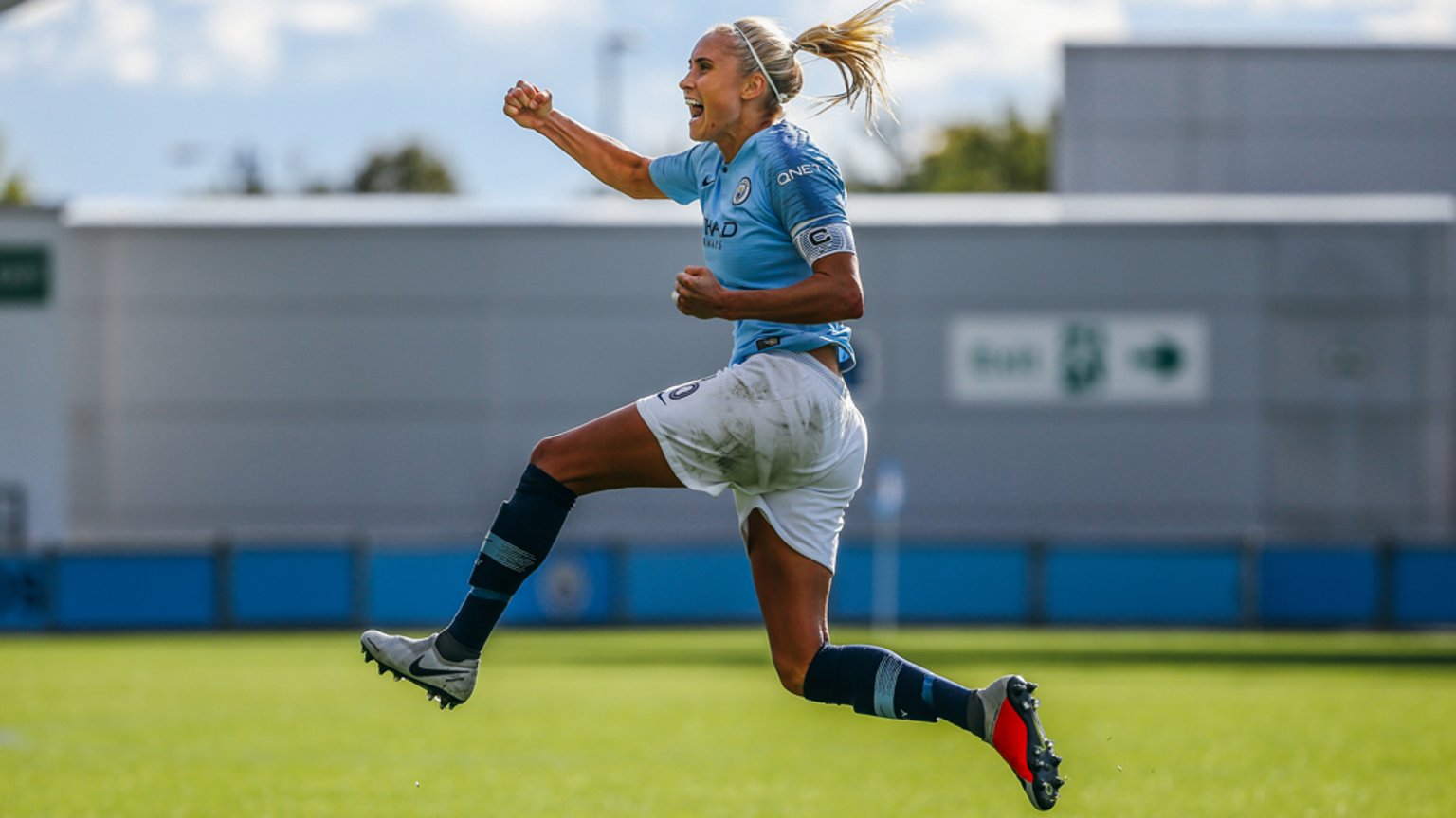 COMETH THE CAPTAIN: Steph Houghton netted an absolute worldie to level late on against Bristol City