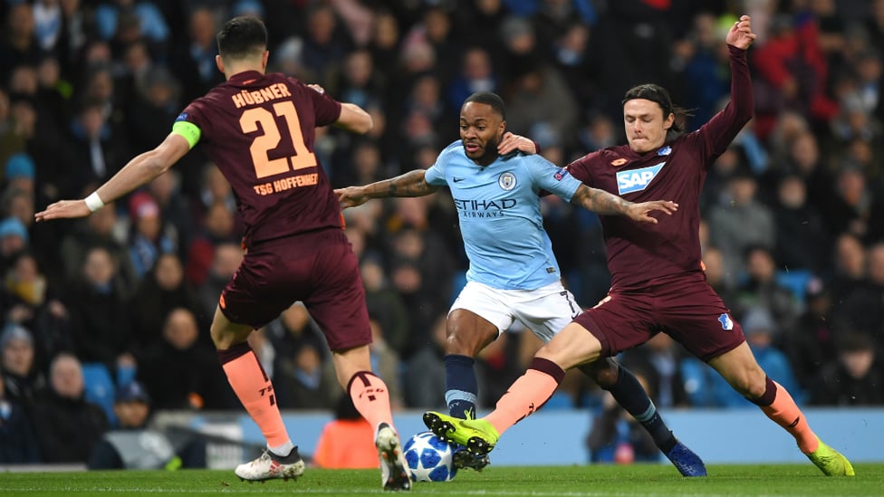 SANDWICHED : Raheem Sterling plots his escape route