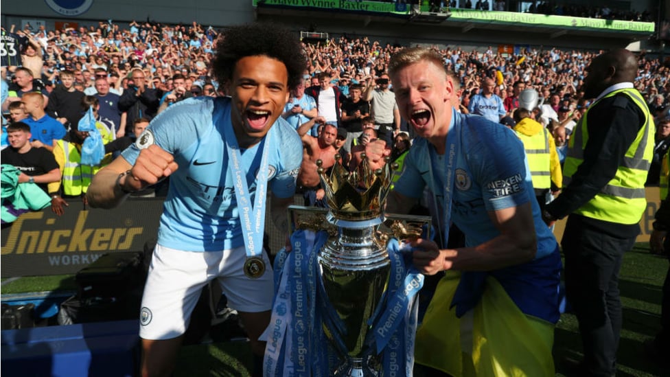 SEASIDE SPECIAL: Leroy is a Premier League winner again after our 4-1 success at Brighton in May 2019