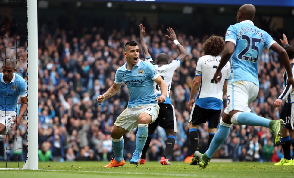 GOAL GLUT : Aguero netted five goals against Newcastle in 2015