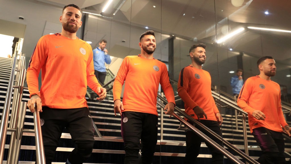 BIG GAME: Sergio Aguero and Nicolas Otamendi have a huge Copa America semi-final to look forward to.