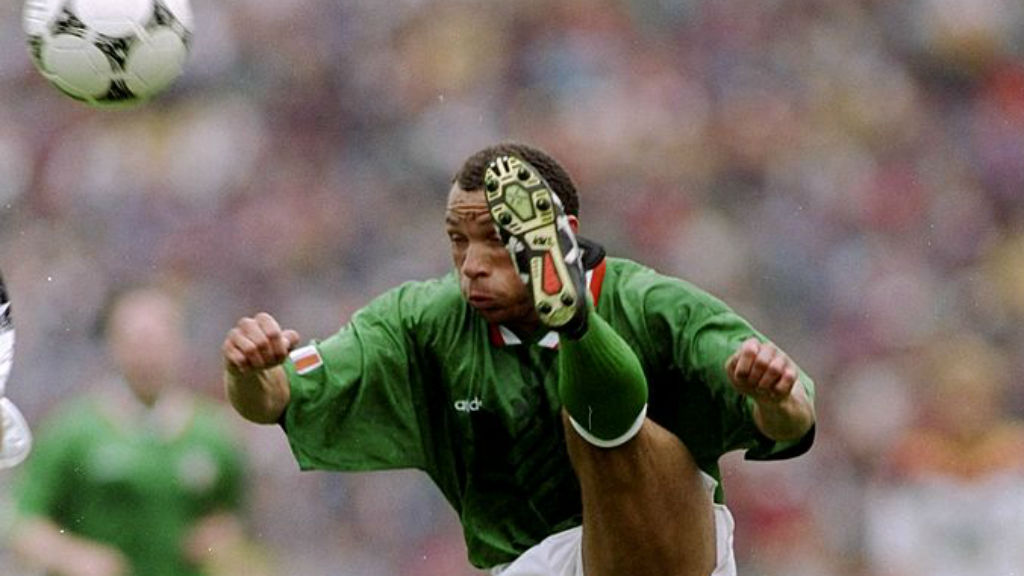 ACTION MAN : Terry Phelan pictured in action for the Republic of Ireland in 1994