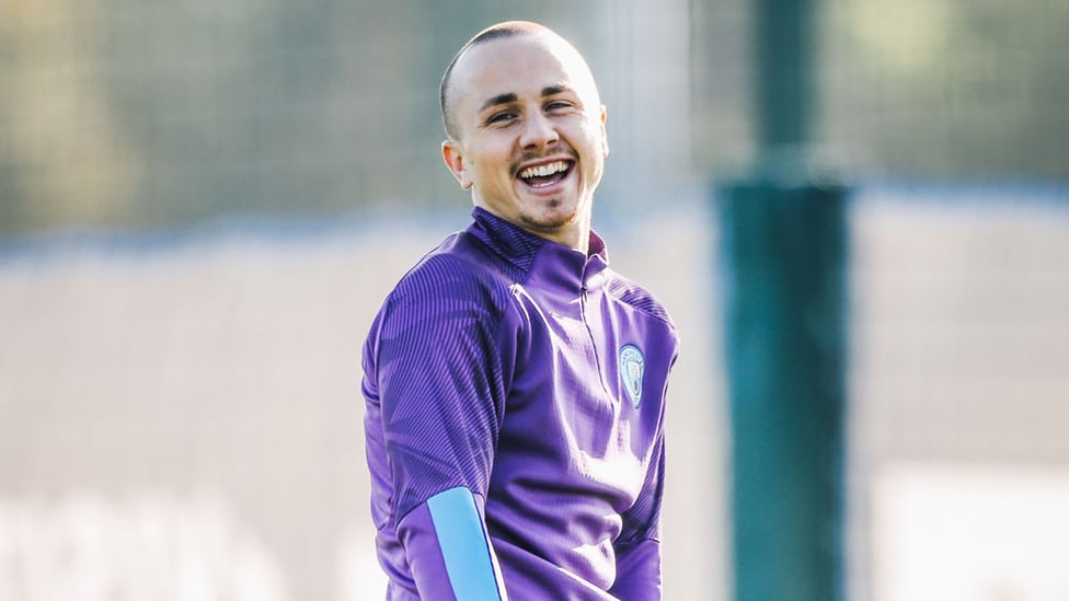 SAY CHEESE : Angelino shows off his pearly whites