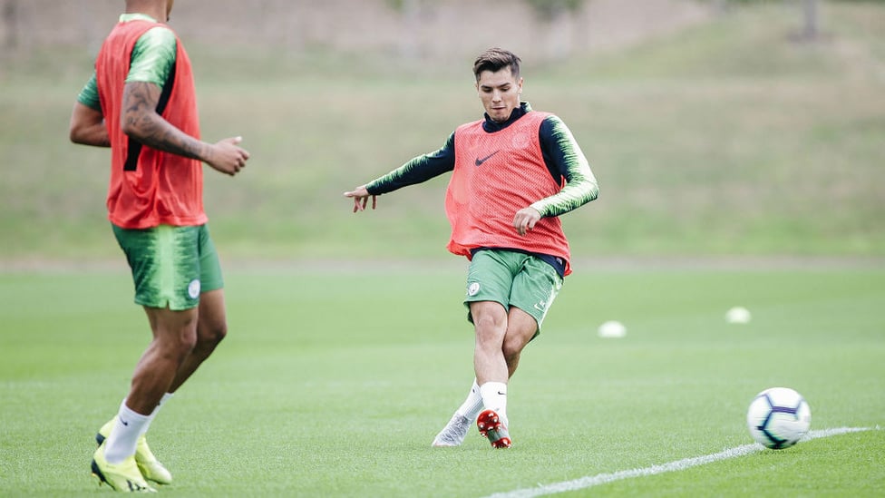 YOUNG GUN : Brahim Diaz in action after the Community Shield.