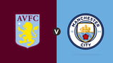 Aston Villa v Man City crests, Match Day Live