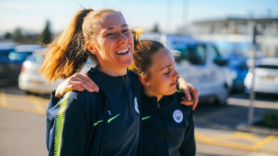 'KEEPERS : The tight-knit duo of Karen Bardsley and Ellie Roebuck