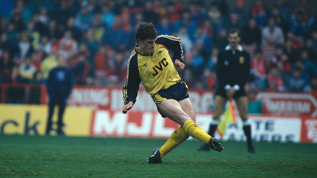 ACTION MAN: Brian Marwood pictured during his playing days with Arsenal