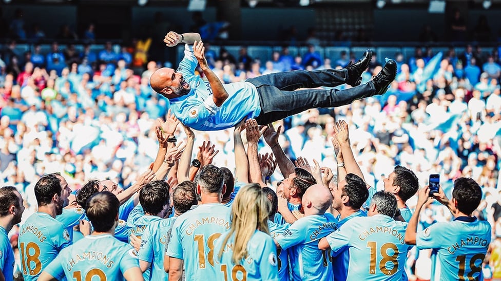 Champions! : Pep gets 'the bumps' after his first Premier League title