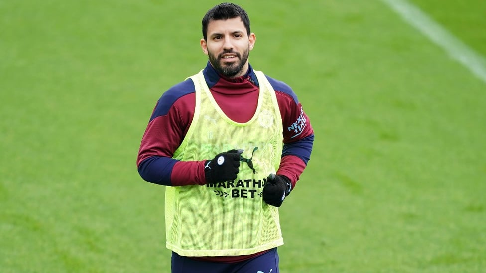 SUPER SERGE: Our record goalscorer gets ready for the session