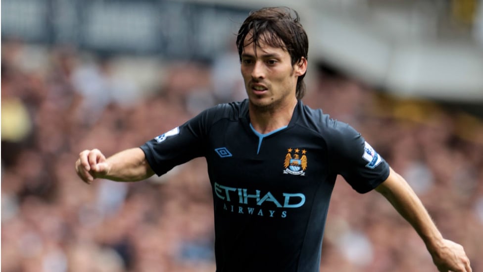 DEBUT : Silva made his first appearance in a City jersey against Tottenham on 14 August 2010, the game ended 0-0.