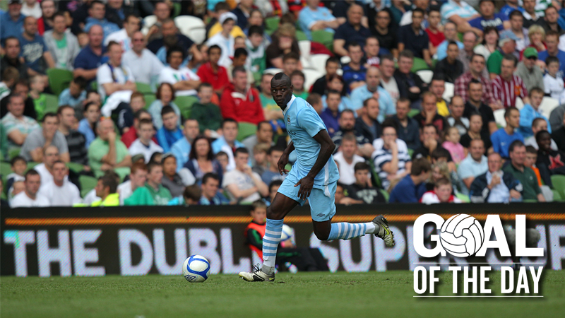 WAAAY UP: Balotelli flies high for the Goal of the Day