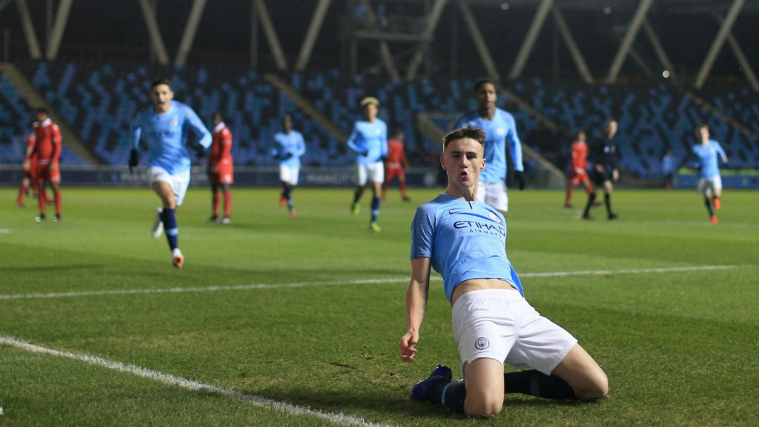 CELEBRATIONS: Our first goal of the night.