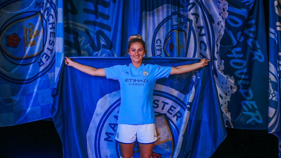 STRIKE A POSE : Summer signing Laura Coombs is already loving life at City