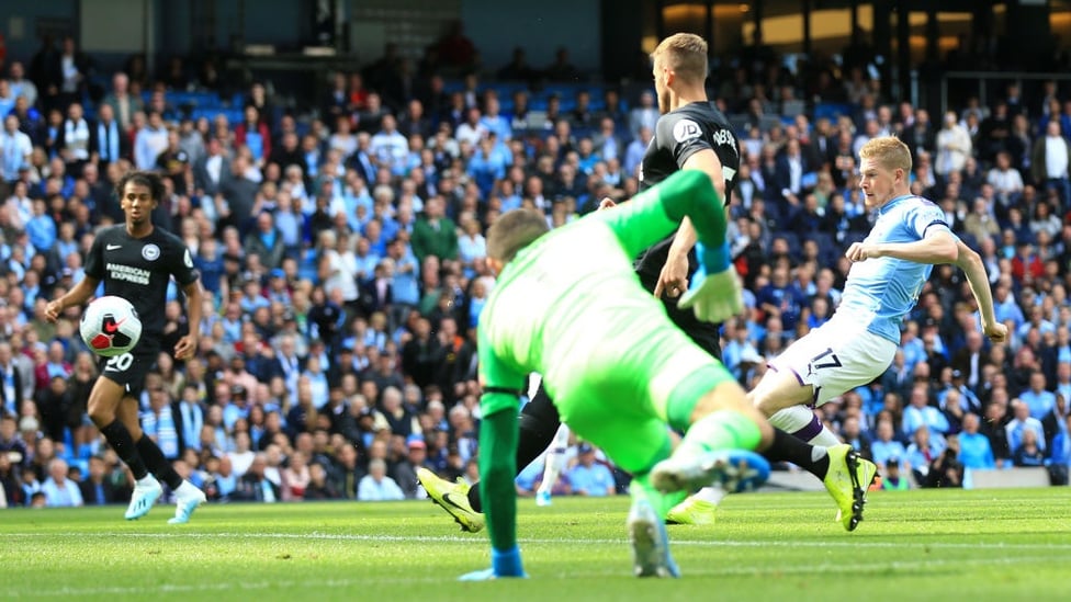 MARKSMAN : Kevin de Bruyne scores after just 69 seconds.