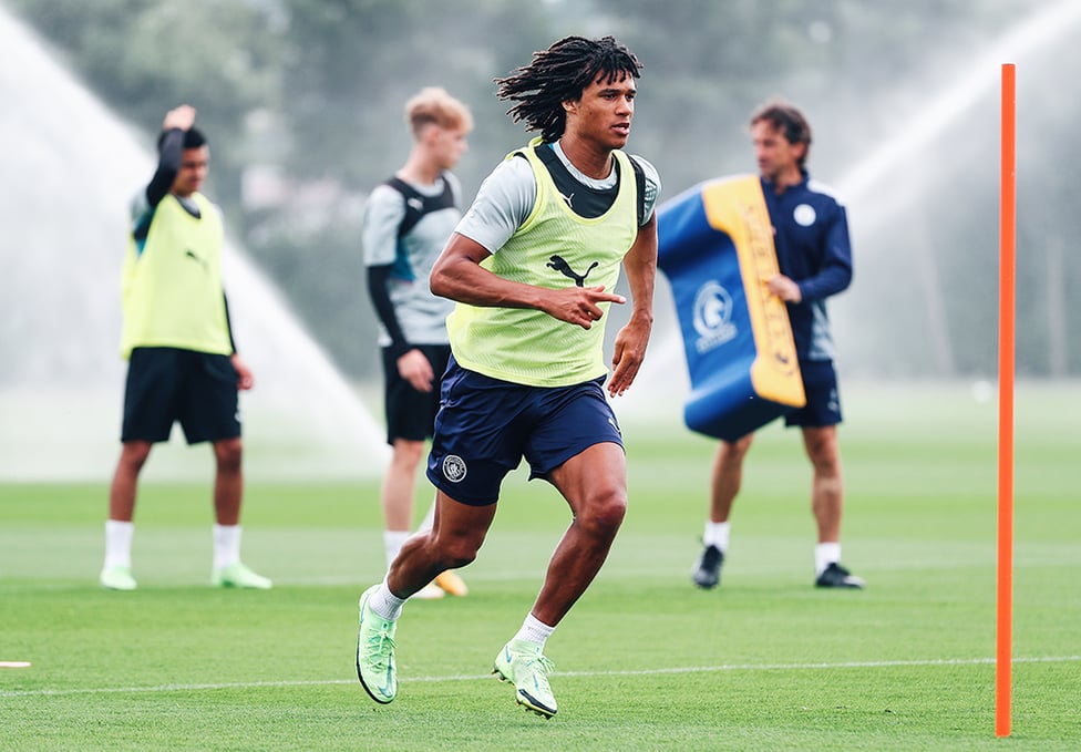 WORK STATION: Nathan Ake is put through his paces