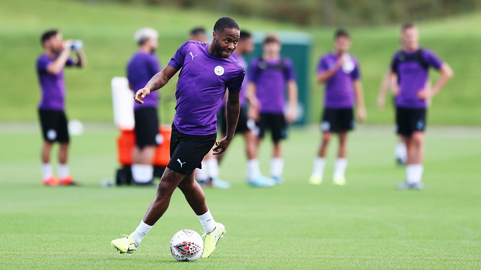 ON THE TURN : Raheem Sterling makes a move.