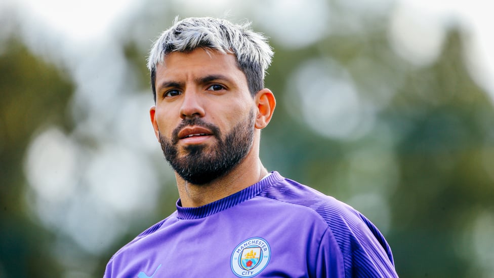 UP CLOSE : Sergio Aguero poses for the camera