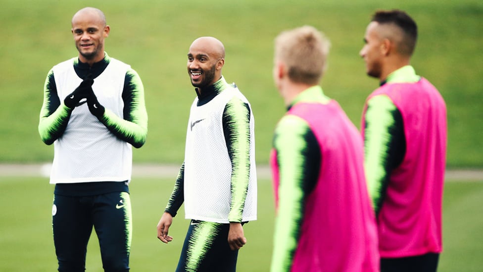 EURO VISION : The focus for Vincent Kompany and Fabian Delph has already switched to Wednesday's Champions League group clash with Shakhtar