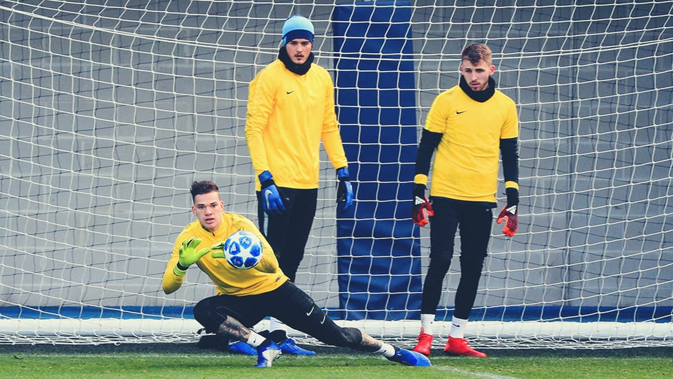 GOALKEEPERS' UNION : Ederson stoops to save