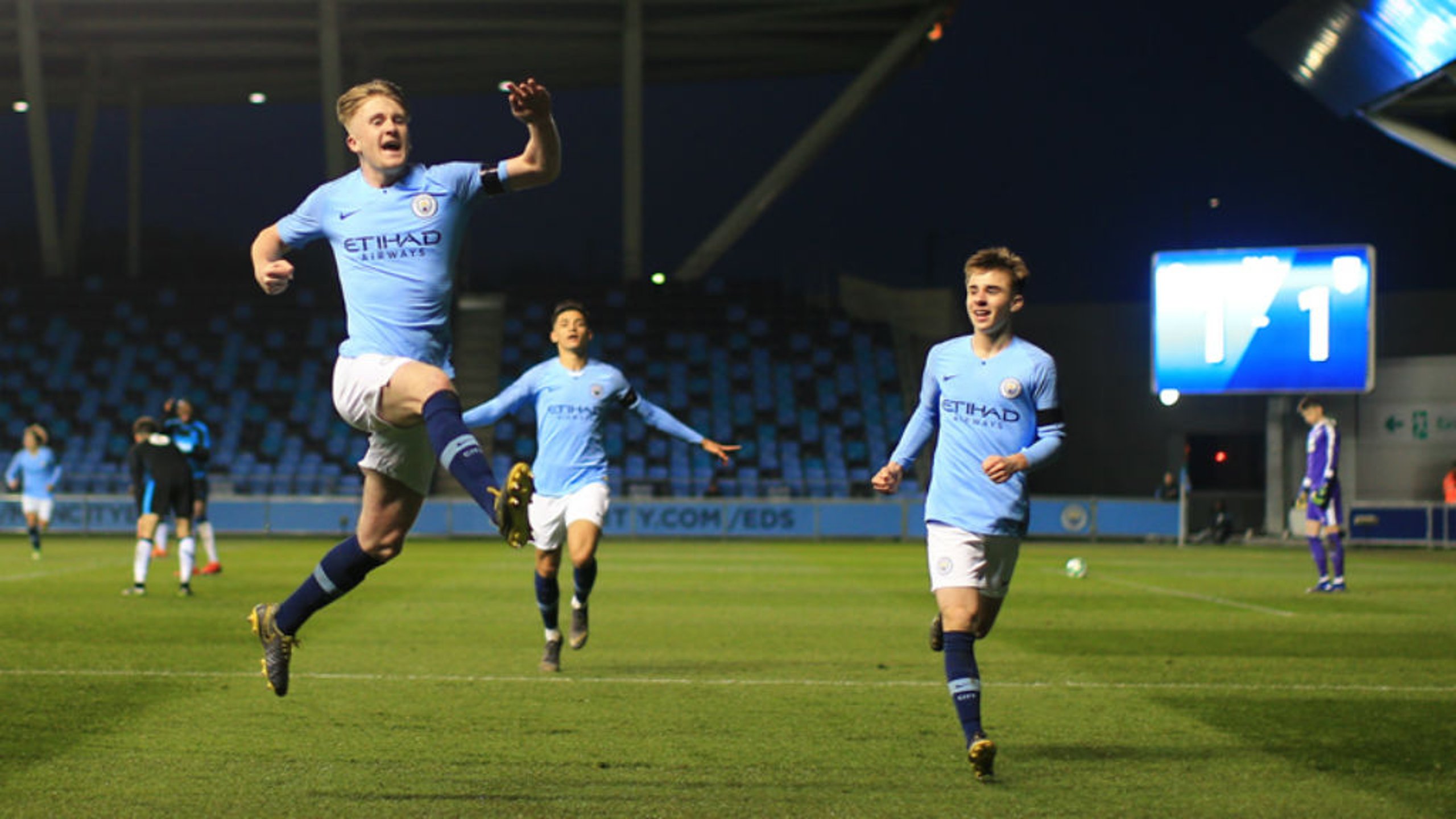 ROCK ON TOMMY: A jubilant Tommy Doyle celebrates his second half strike