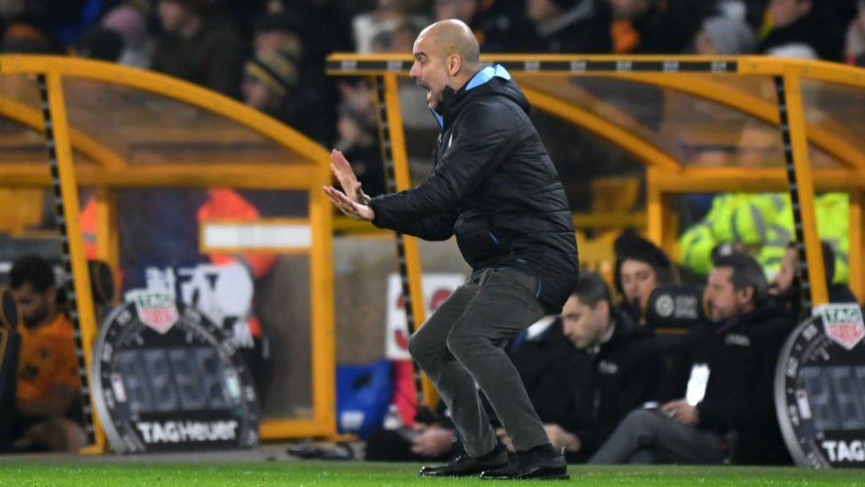 PEP TALK : The boss dishes out instructions from the touchline