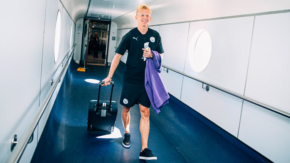 ALL SMILES : Fresh from signing a new deal with the Club, Zinchenko looks happy to be heading to China.