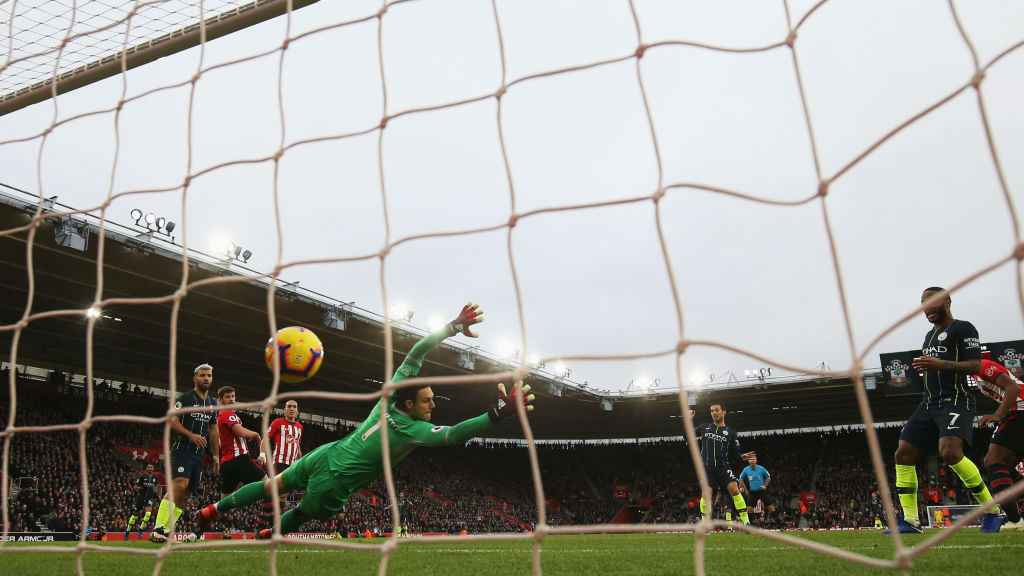 NET GAIN: David Silva's crisp strike ripples in the back of the Southampton goal