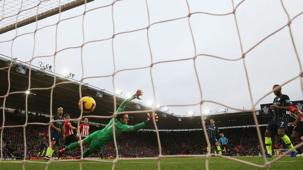 NET GAIN : David Silva's crisp strike ripples in the back of the Southampton goal