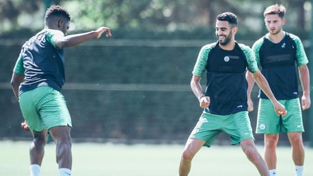 Flicks and tricks: Mahrez's first training session