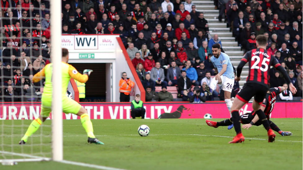 SUPER SUB : Riyad Mahrez breaks the deadlock with a close-range shot early in the second half