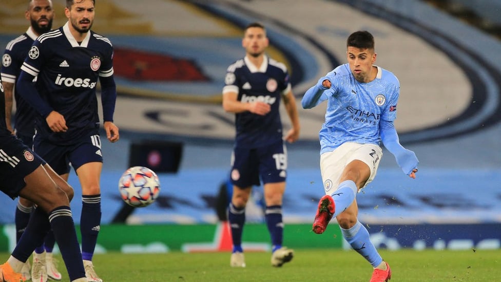 CANCELO CURLER: Joao Cancelo adds a third late on