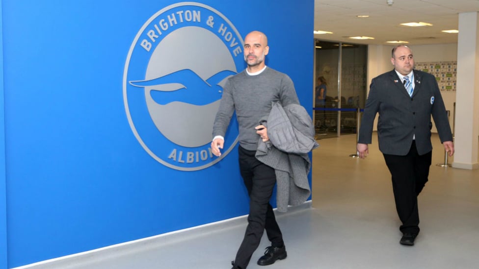 MAIN MAN : Pep Guardiola reporting for duty!