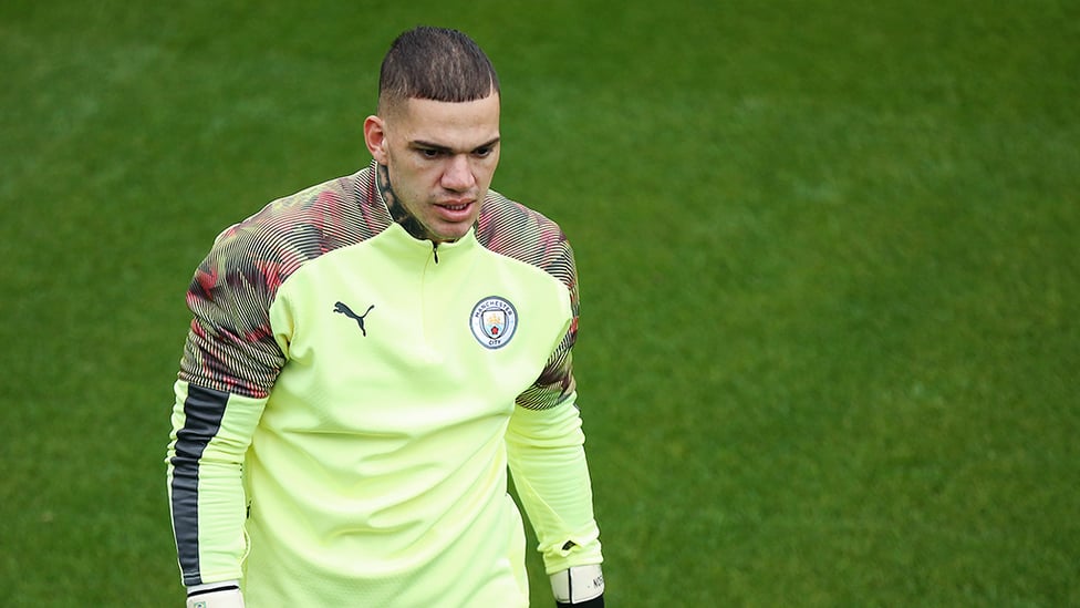 ED AND SHOULDERS : Ederson was in stunning form against Everton