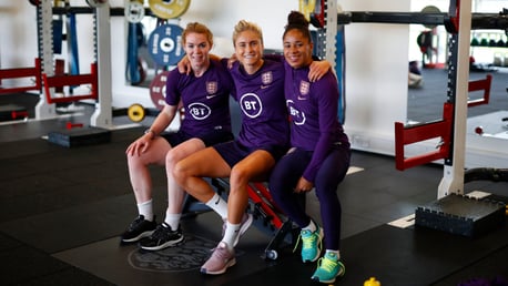 LIONESSES' PRIDE: Aoife Mannion, Steph Houghton and Demi Stokes