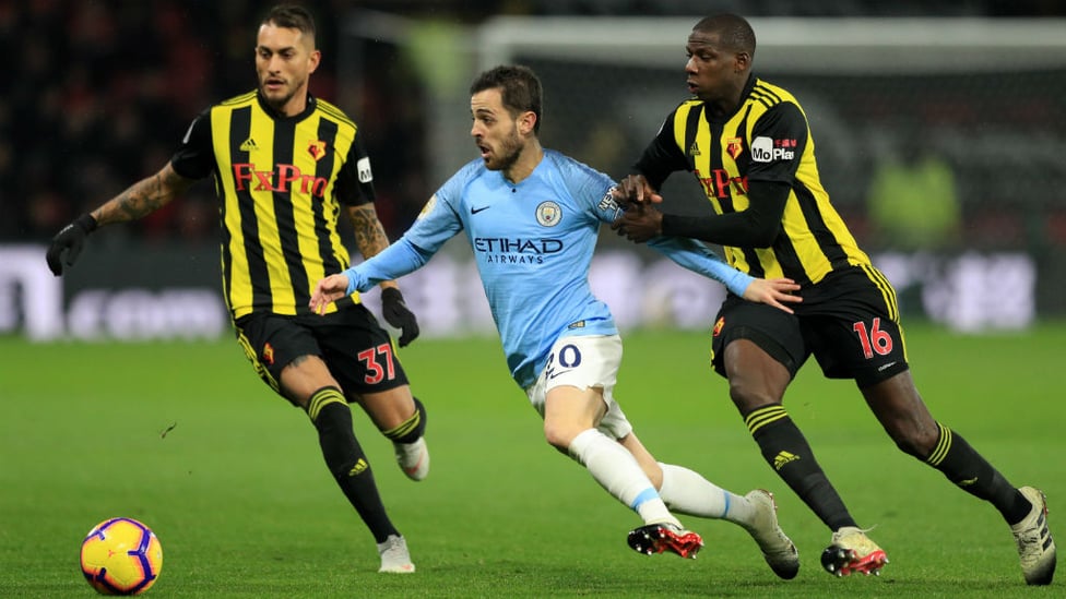 MIDDLE MARCH : Bernardo Silva causes havoc in the Watford defence