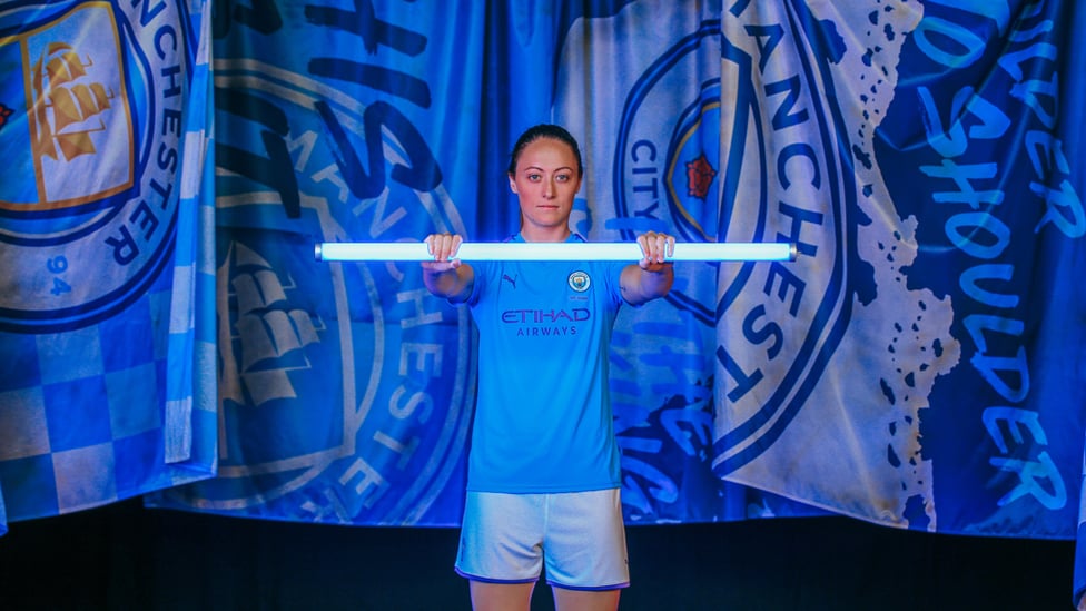 SPIRIT LEVEL : Megan Campbell is raring to go ahead of the Etihad derby