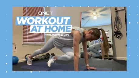 Janine Beckie's home workout: Jumping Jacks and lunges