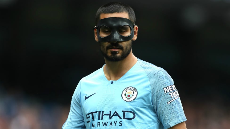 FACE UP : Ilkay Gundogan surveys the scene